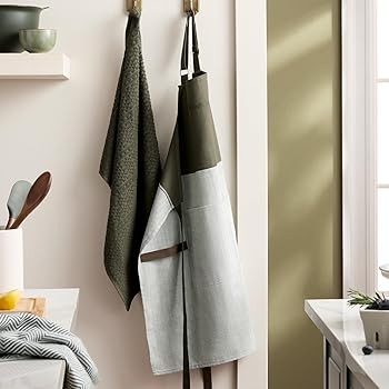 KitchenAid\u00ae Evergreen Design Series Herringbone Apron, 100% Cotton, Adjustable Straps, Deep ... | Amazon (US)