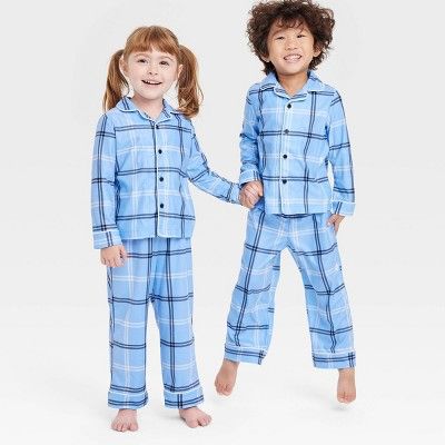 Toddler Plaid Matching Family Pajama Set - Wondershop™ Blue | Target