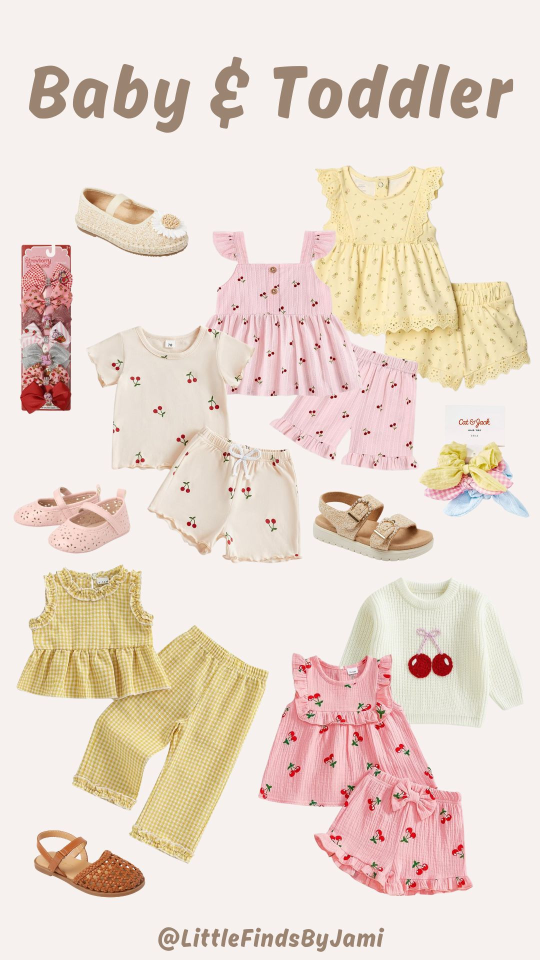 Baby and toddler girl spring summer outfits and sets. Amazon. Easter outfit. Sandals. Cute trendy kids. Girl mom. Cherry trend. Affordable.  

 

#LTKmomlife #LTKBaby #LTKKids