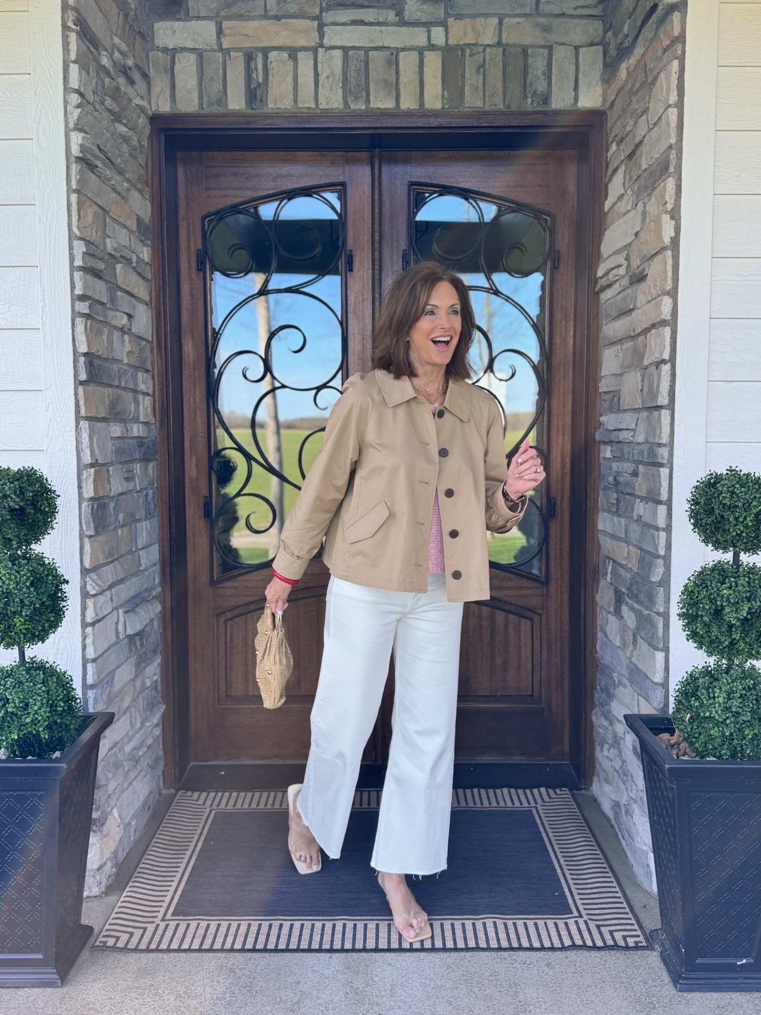 Chic spring outfit inspo!
Short trench - L
Sweater - L
Jeans - size 29
-
-
-
Women’s fashion, outfit inspo, outfit ideas, what to wear for, fashion over 40, fashion over 50, spring outfits, spring style, spring outfit inspo, spring fashion, women’s spring outfit, Vacation outfit, vacation style 

#LTKSeasonal #LTKOver40 #LTKootd