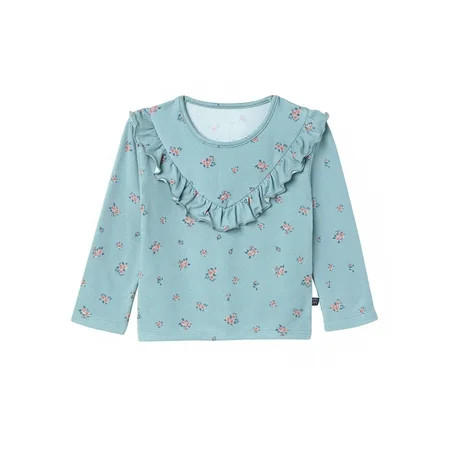 Modern Moments by Gerber Toddler Girl Ruffle Long Sleeve Top, Sizes 12M-5T | Walmart (US)