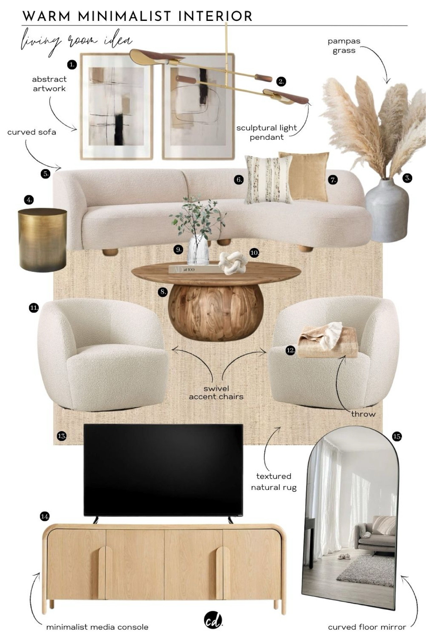 Warm Minimalist: Living Room Interior 

#LTKHome