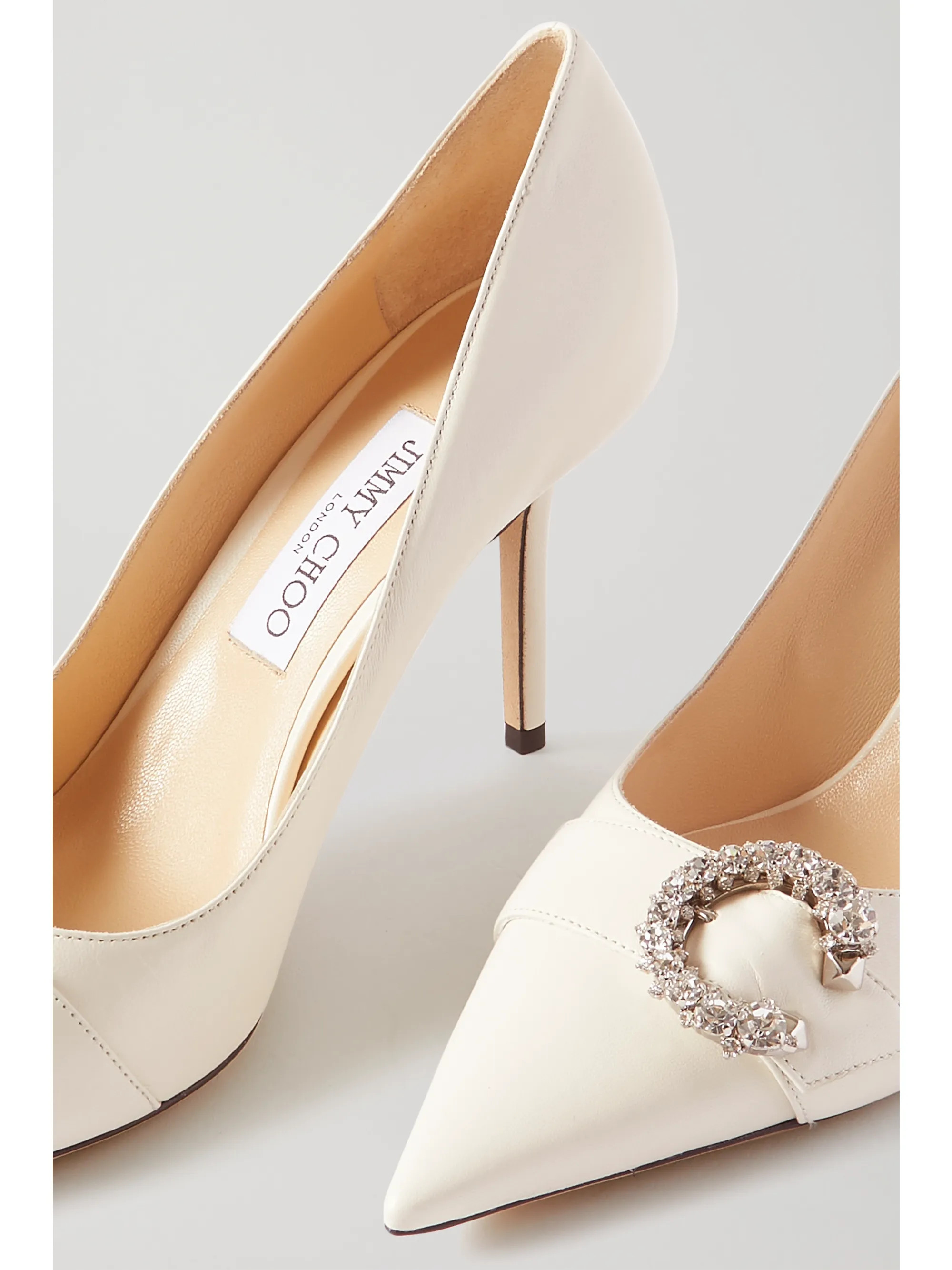 Saresa 85 crystal-embellished leather pumps | NET-A-PORTER (UK & EU)