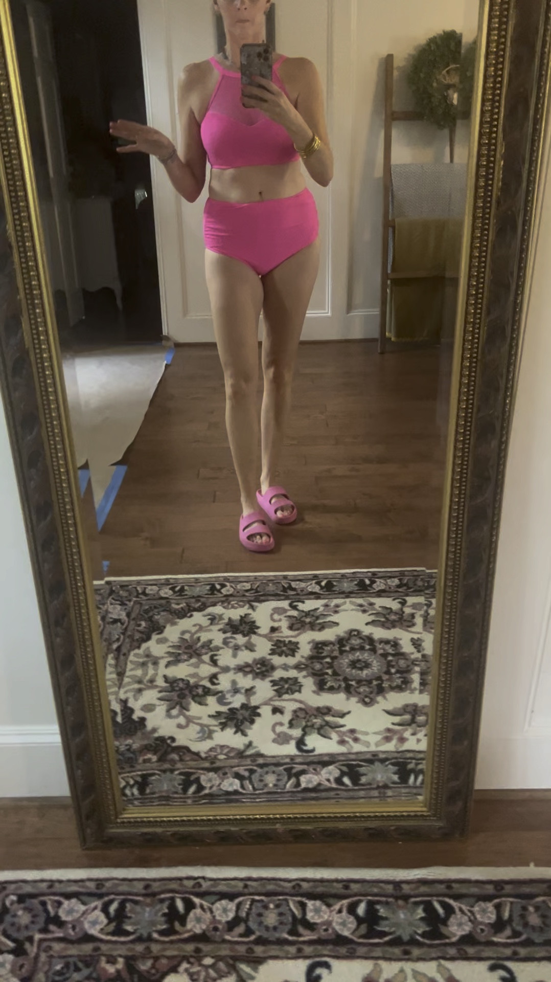 Two piece swim suit
Swimwear
Vacation
Pool
Beach
Affordable swimwear
Runs small, in a medium 
Not high cut bottoms, high waisted with flattering ruching 
Top has adjustable straps and high neck
$25
Swim proof bracelets and earrings 
Cloud slides with arch support 


Little girls 3 piece set, two piece bathing suit on clearance for $8 in 3 patterns. 
Size 2t- girls 10/12


#LTKSwim #LTKKids #LTKOver40