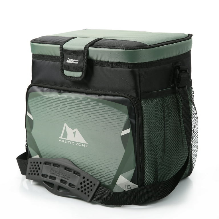 Arctic Zone Zipperless 16 Cans Soft Sided Cooler with Hard Liner, Sea Foam Green | Walmart (US)