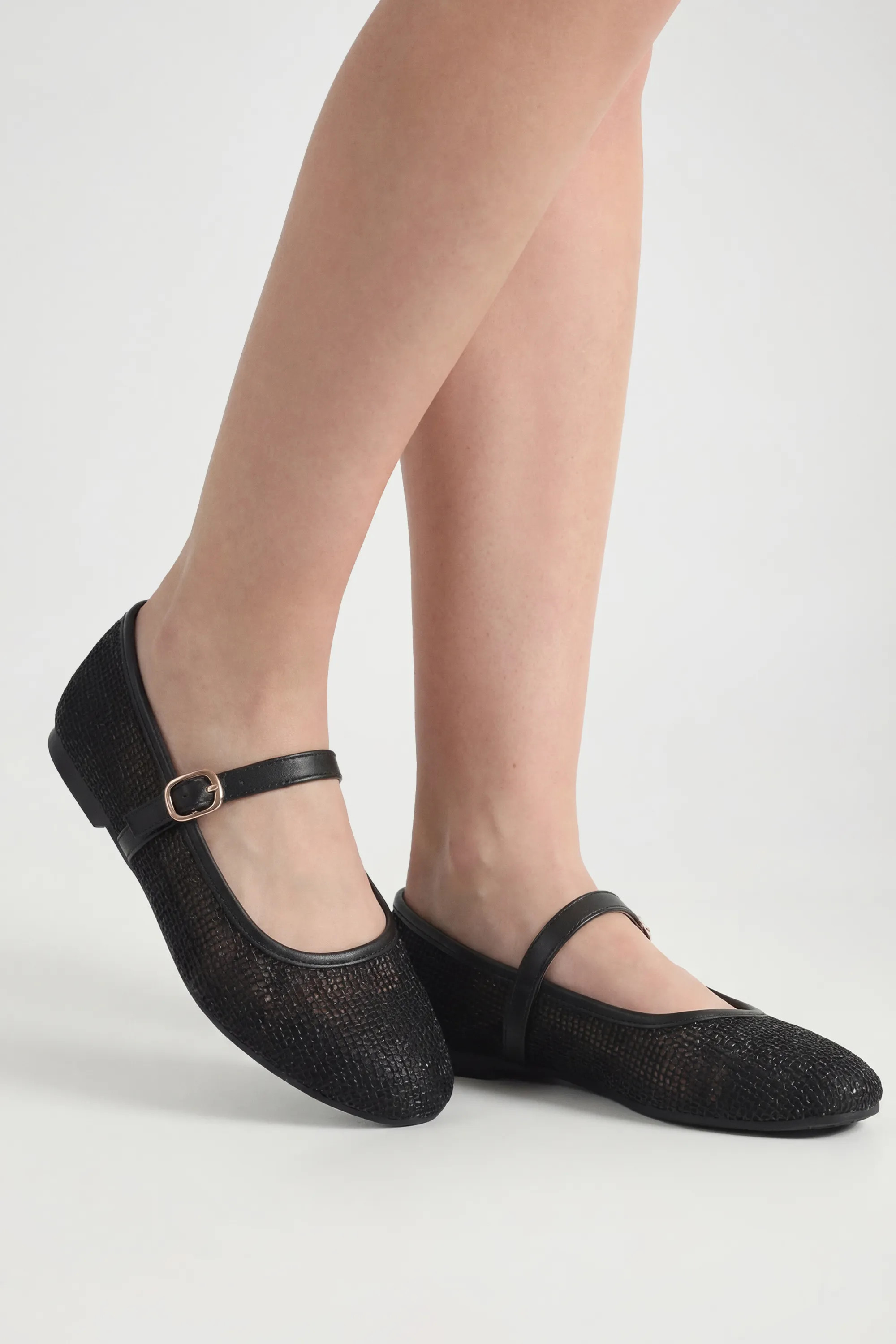 Black Wide Fit Mesh Ballet Flats | Boohoo | Boohoo.com (UK & IE)
