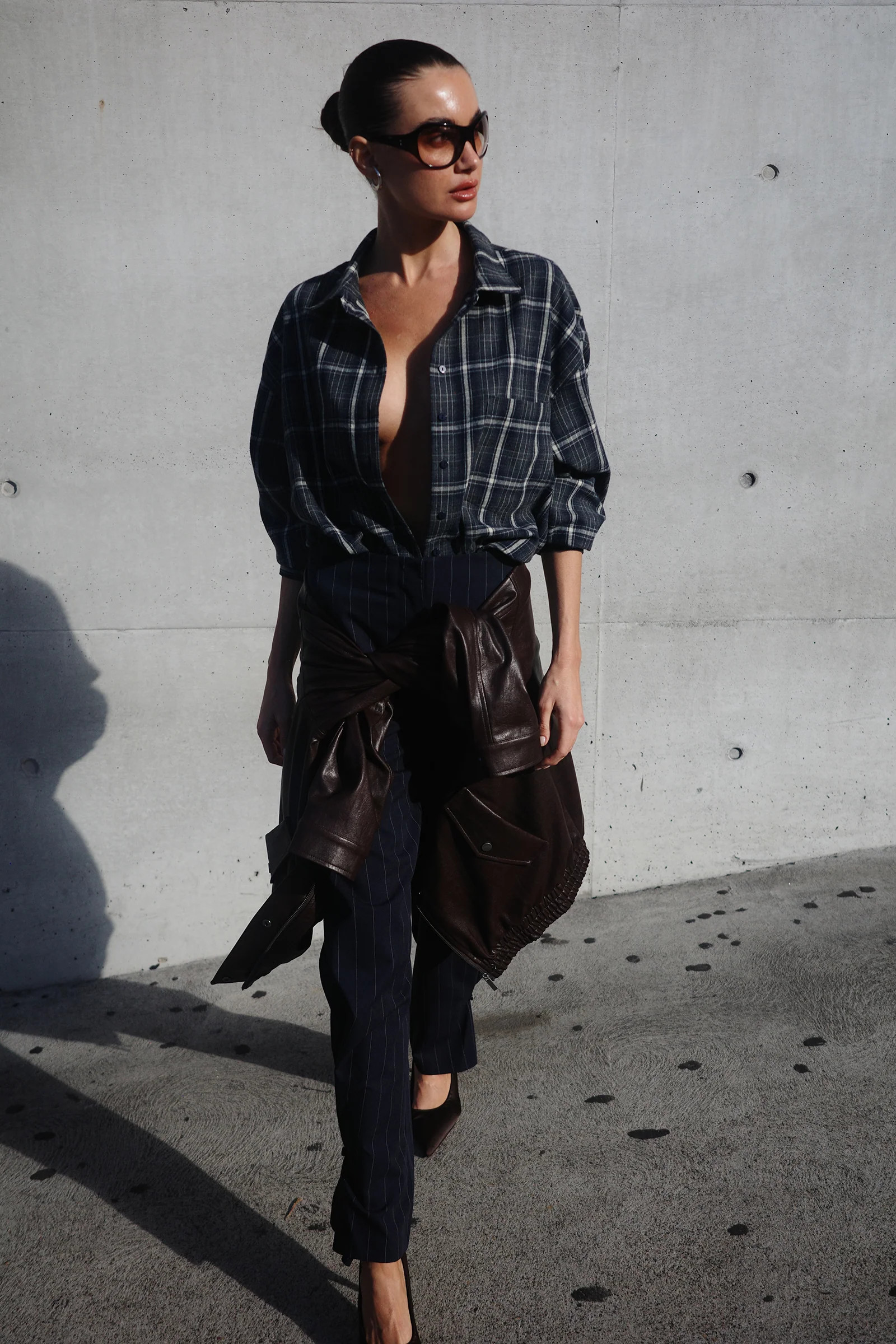 Lori Flannel Shirt - Indigo Check | DECJUBA
