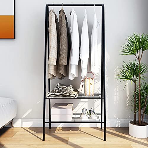 Mivnue Clothes Garment Rack with Shelves, Heavy Duty Clothing Rack for Bedroom, Metal Clothes Rac... | Amazon (US)