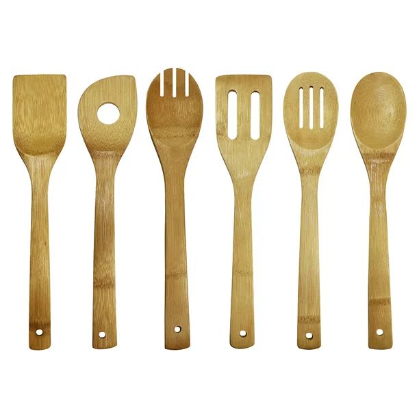 Oceanstar 6 Pieces Bamboo Cooking Utensil Set - Walmart.com | Walmart (US)