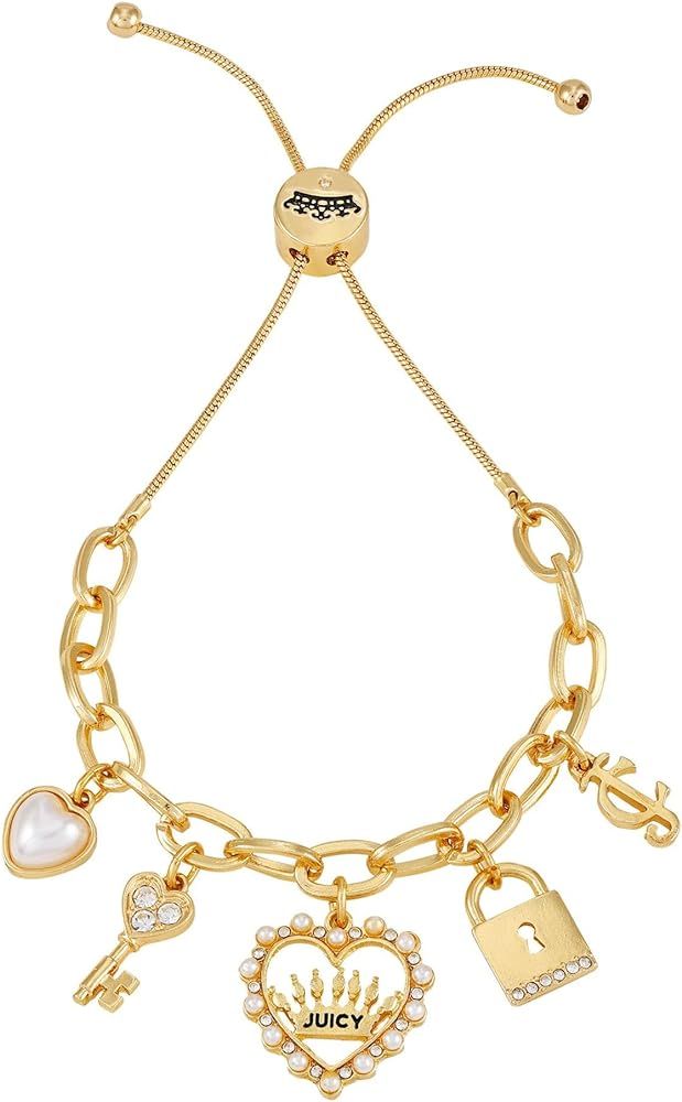 Juicy Couture Goldtone Adjustable Charm Slider Bracelet | Amazon (US)