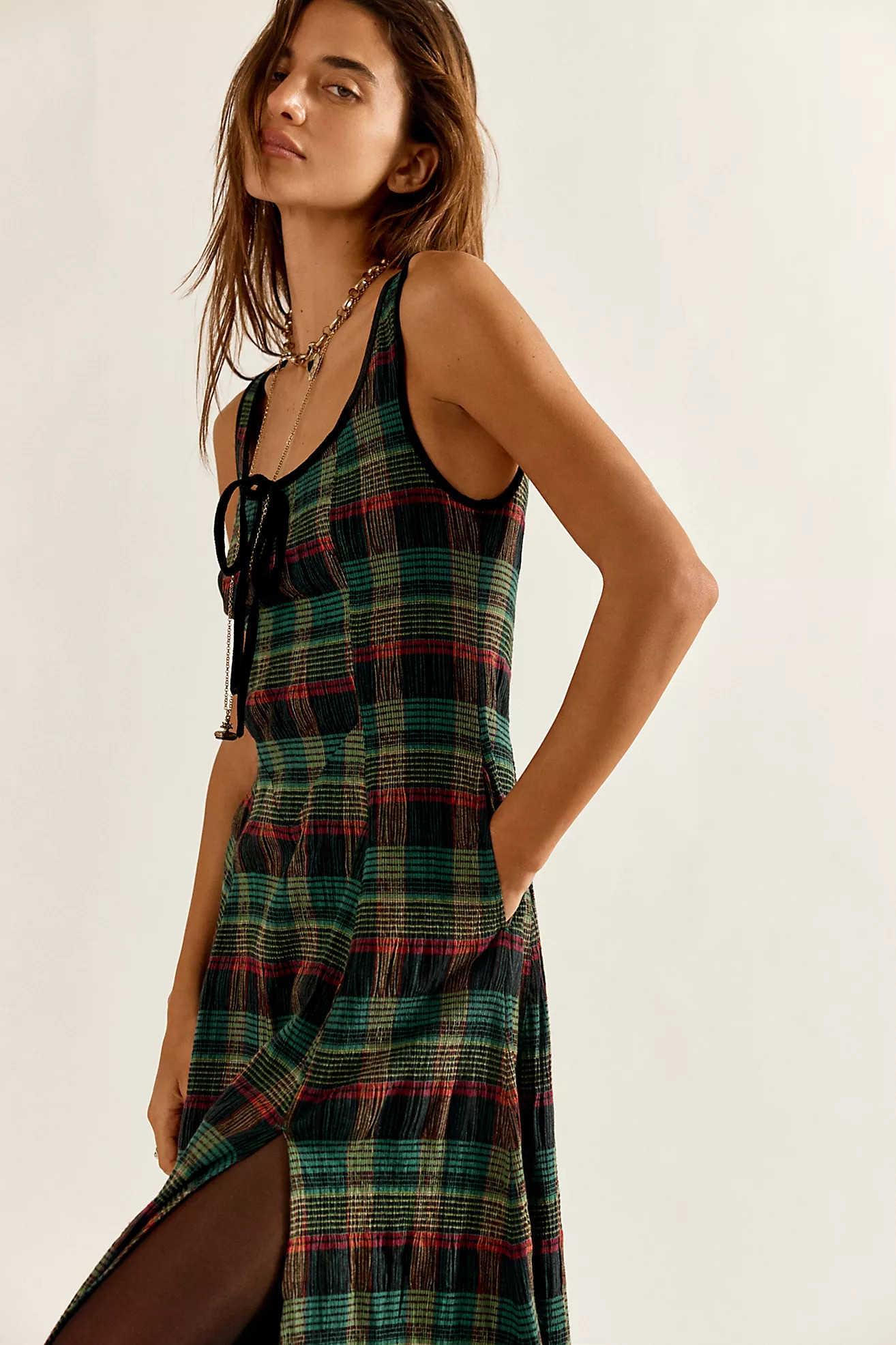 Freya Plaid Midi Dress | Free People (Global - UK&FR Excluded)