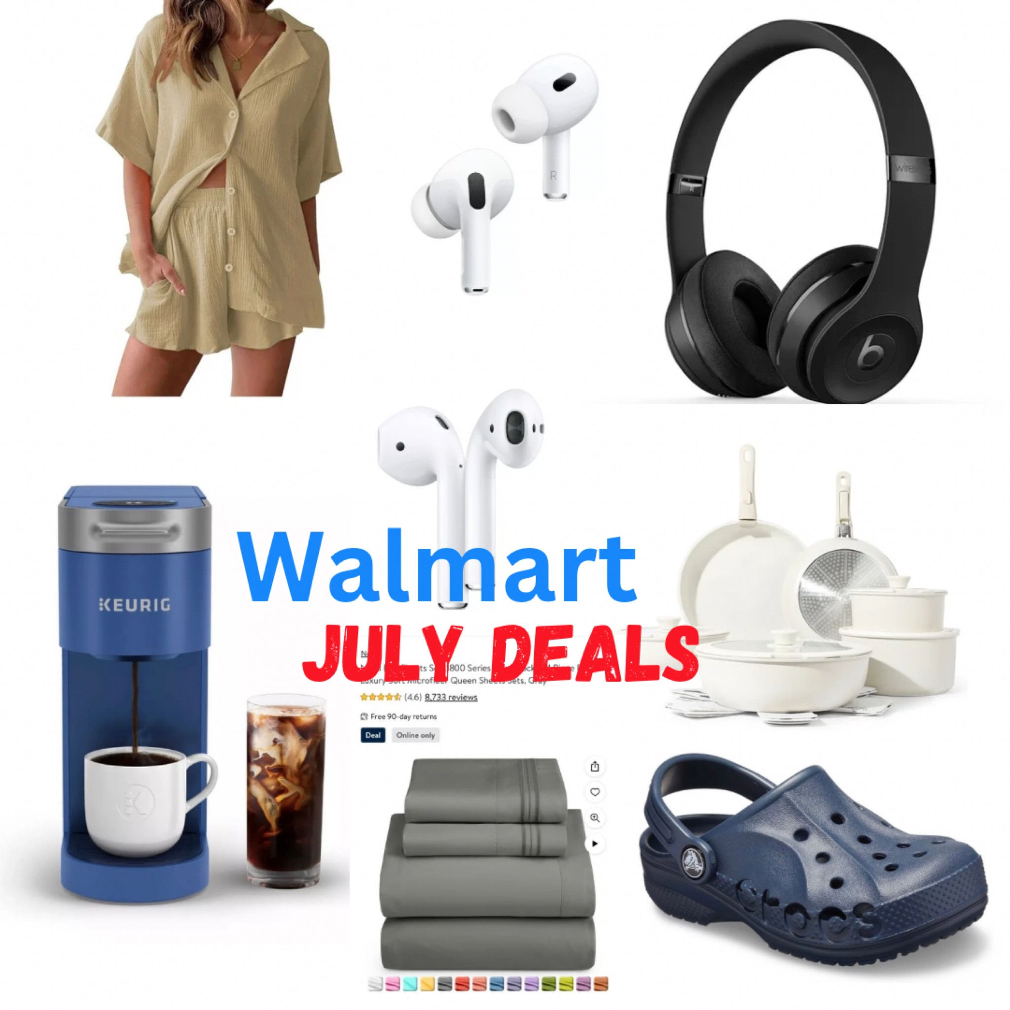 Walmart deals round up!!! YOU DON’T WANT TO MISS!!!! Ends 7/13/2024!!! 

Beats: was 149.50 | NOW $129.95!
17 piece dish set: was 200.00 | NOW $65!
Keurig; was 129.00 | NOW $49!
Kids Crocs: was 34.99 | NOW $25
Sheets 1800 thread was 65 | NOW $19
Apple pro’s: was 249 | NOW $169
Apple pod 2nd gen was 129 | NOW $69
Ninja cream was $199.00 | NOW $169.99

#LTKxNSale #LTKSummerSales #LTKSeasonal