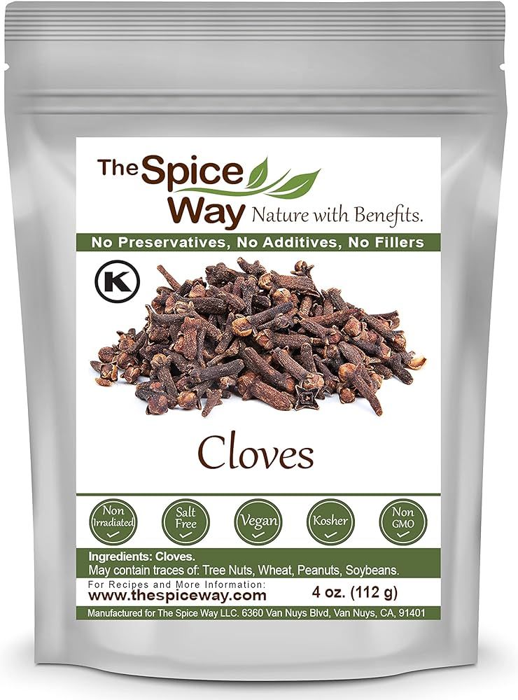 The Spice Way Cloves - whole (4 oz)| clove spice, for many savory dishes and even tea | Amazon (US)