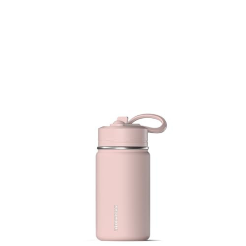 Hydrapeak Mini 14oz Water Bottle with Straw Lid, Stainless Steel Double Wall Insulated | Leak-Proof and Spill-Proof Bottle for School, Kids, Cold 24 Hours (Blossom Pink) | Amazon (US)