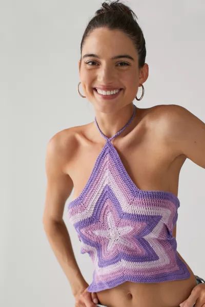 House Of Sunny Stefani Crochet Halter Top | Urban Outfitters (US and RoW)