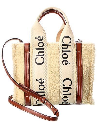 Woody Small Shearling & Leather Tote | Gilt