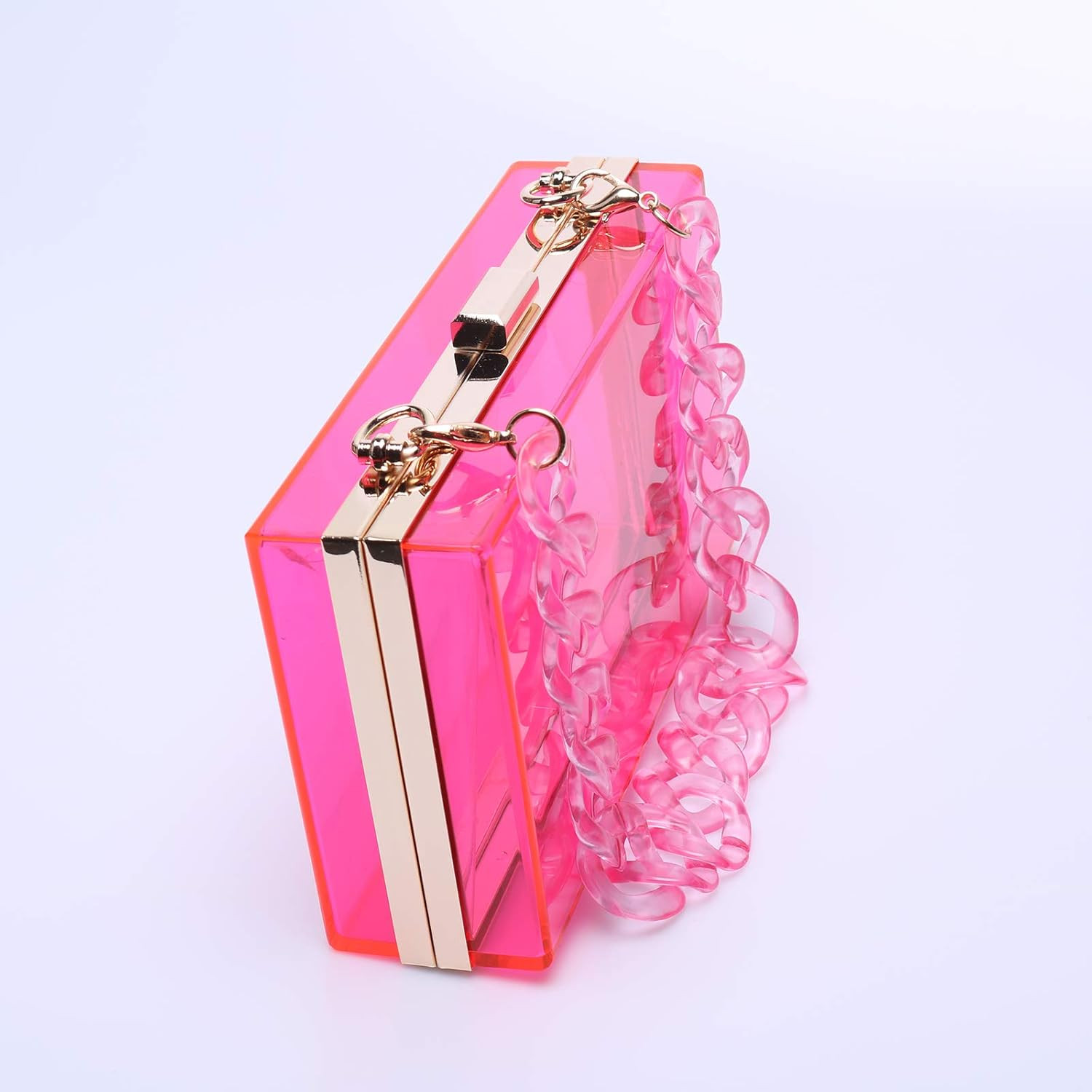 Women Acrylic Transparent Gold star Evening Bags Purses Clutch Vintage Banquet Handbag | Amazon (US)