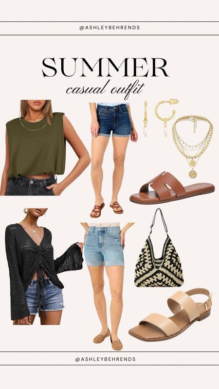 Amazon Summer casual outfit inspo ☀️
Tank top, cuffed denim shorts, Judy blue, gold jewelry, sandals, crochet shirt, tote bag

#LTKSeasonal #LTKStyleTip #LTKFindsUnder100