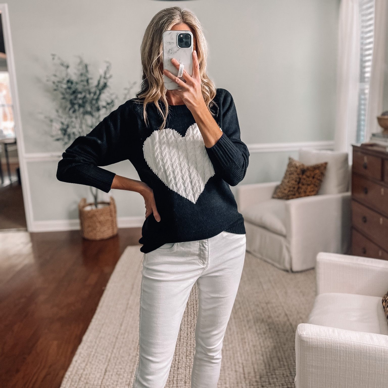 ❤️ AMAZON VALENTINES DAY 

Need an outfit for Valentine’s Day or a Galentine’s party? Amazon has so many cute sweaters to choose from and most are on sale! Whether you are team red, pink, or neutral all these looks come in other colors! ❤️💗🖤🤍

Valentine’s Day sweater in a small / Heart sweater / 
Nike court legacy sneakers /
White jeans / 



#LTKunder50 

#LTKsalealert #LTKfindsunder50 #LTKSeasonal