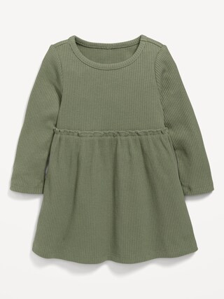 Rib-Knit Long-Sleeve Jersey Dress for Baby | Old Navy (US)