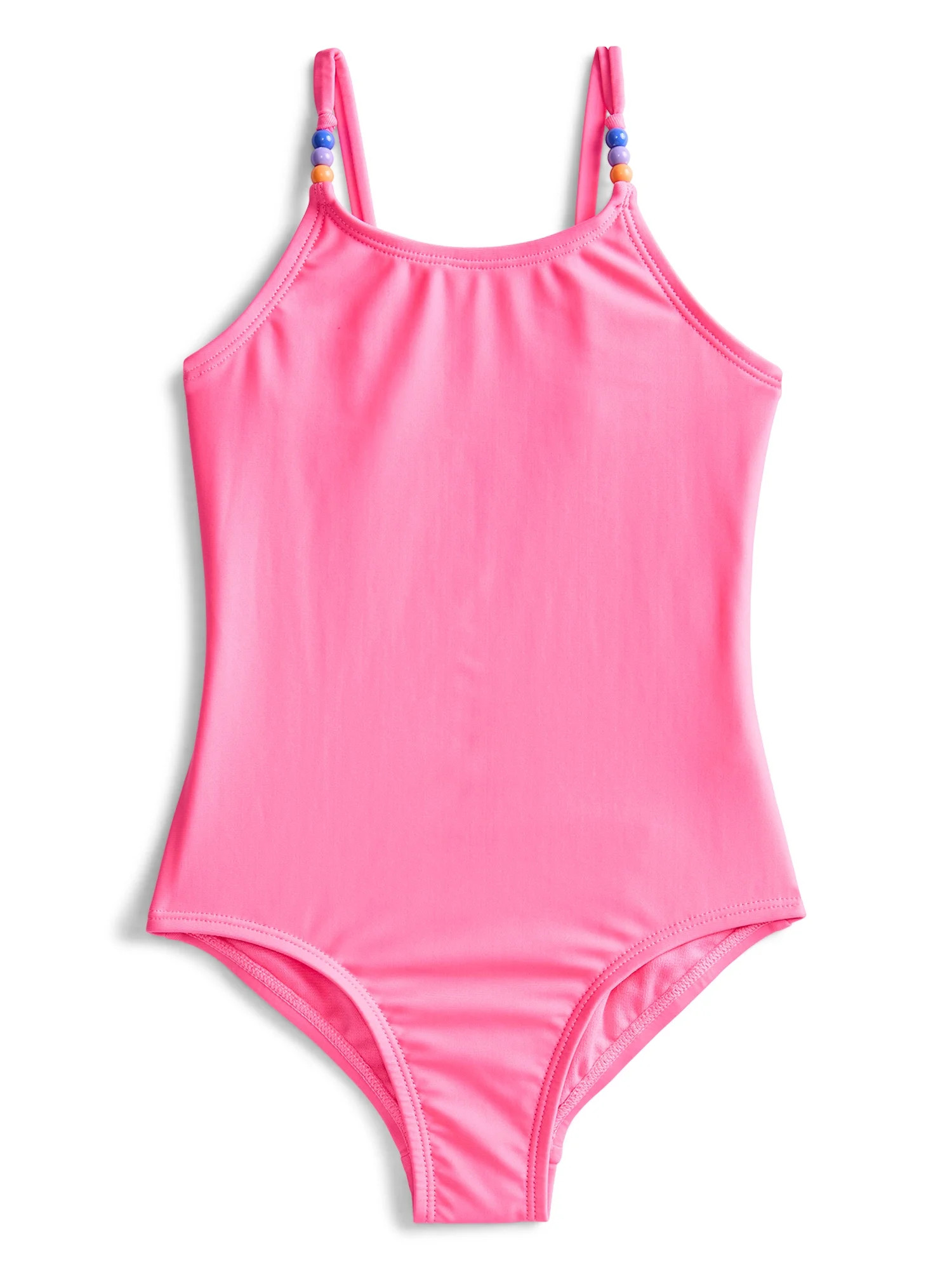 Wonder Nation Girls One Piece Swimsuit with UPF 50+, Sizes 4-18 & Plus | Walmart (US)