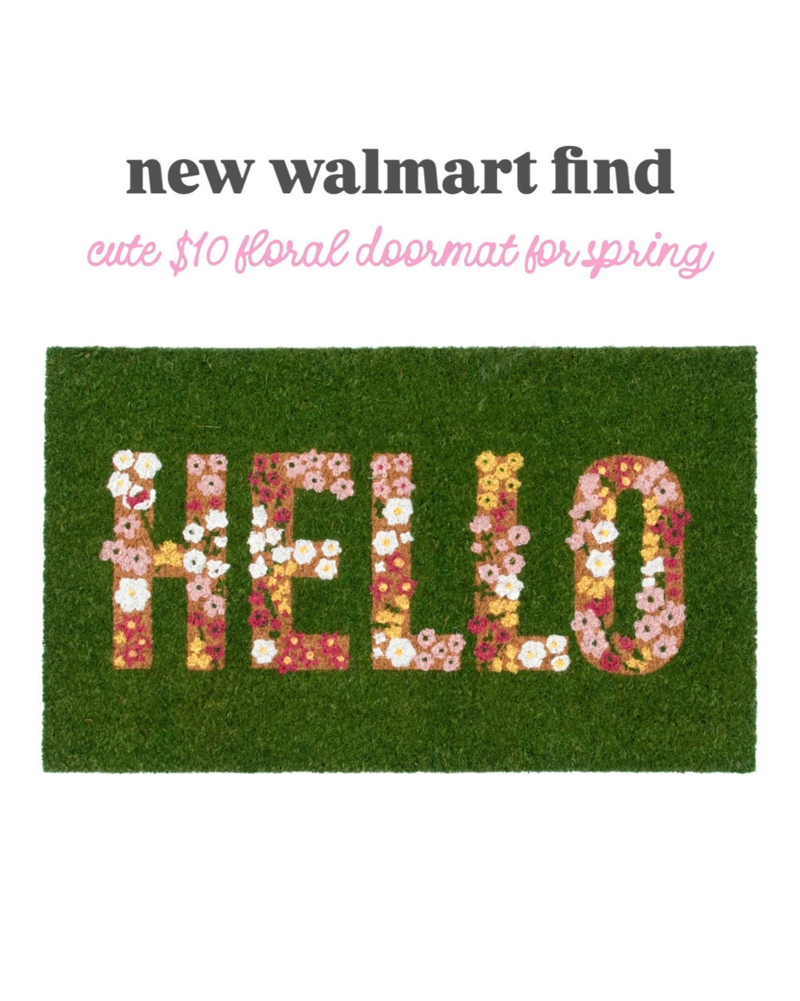 Cute new $10 floral spring doormat from Walmart! 


#springfinds #springwalmart #walmarthome

#LTKHome #LTKSeasonal