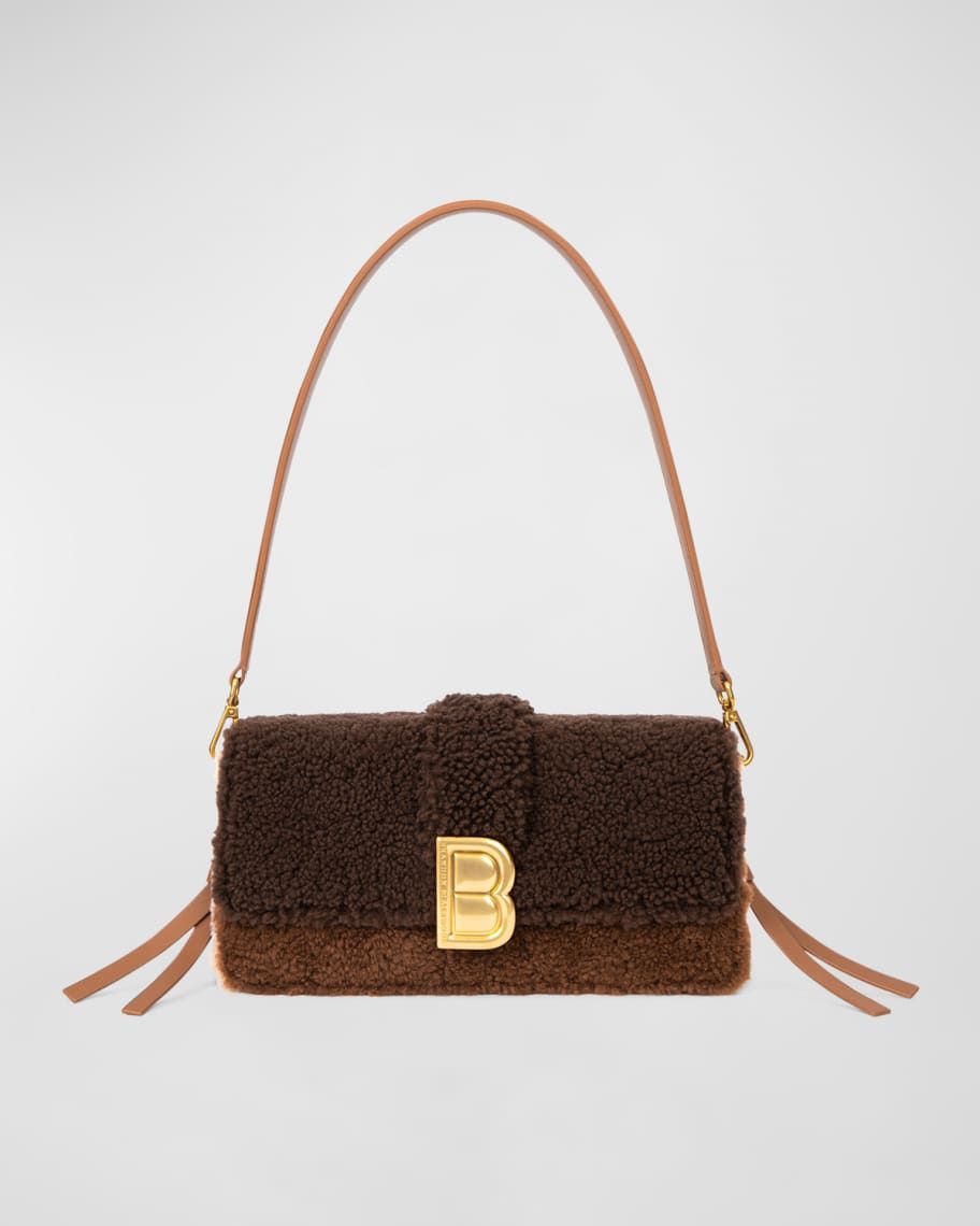 Brandon Blackwood Nia Flap Shearling Shoulder Bag | Neiman Marcus