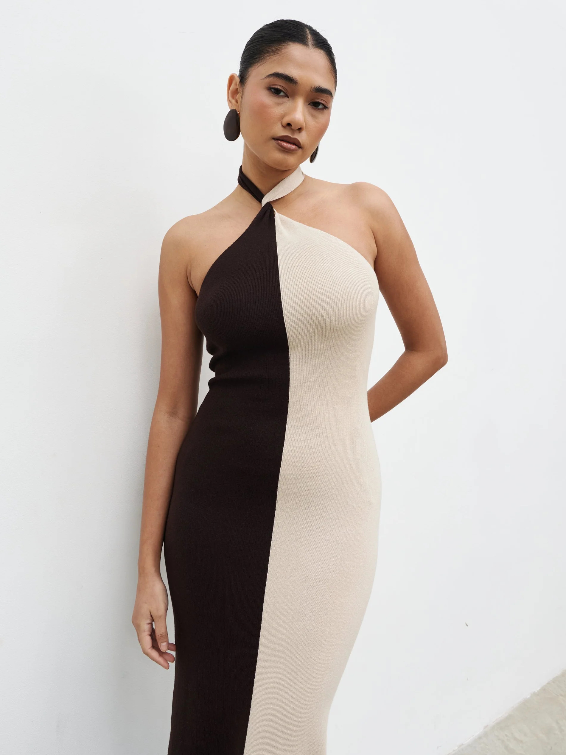 Berkley Contrast Knit Maxi Dress | Pretty Lavish (UK)