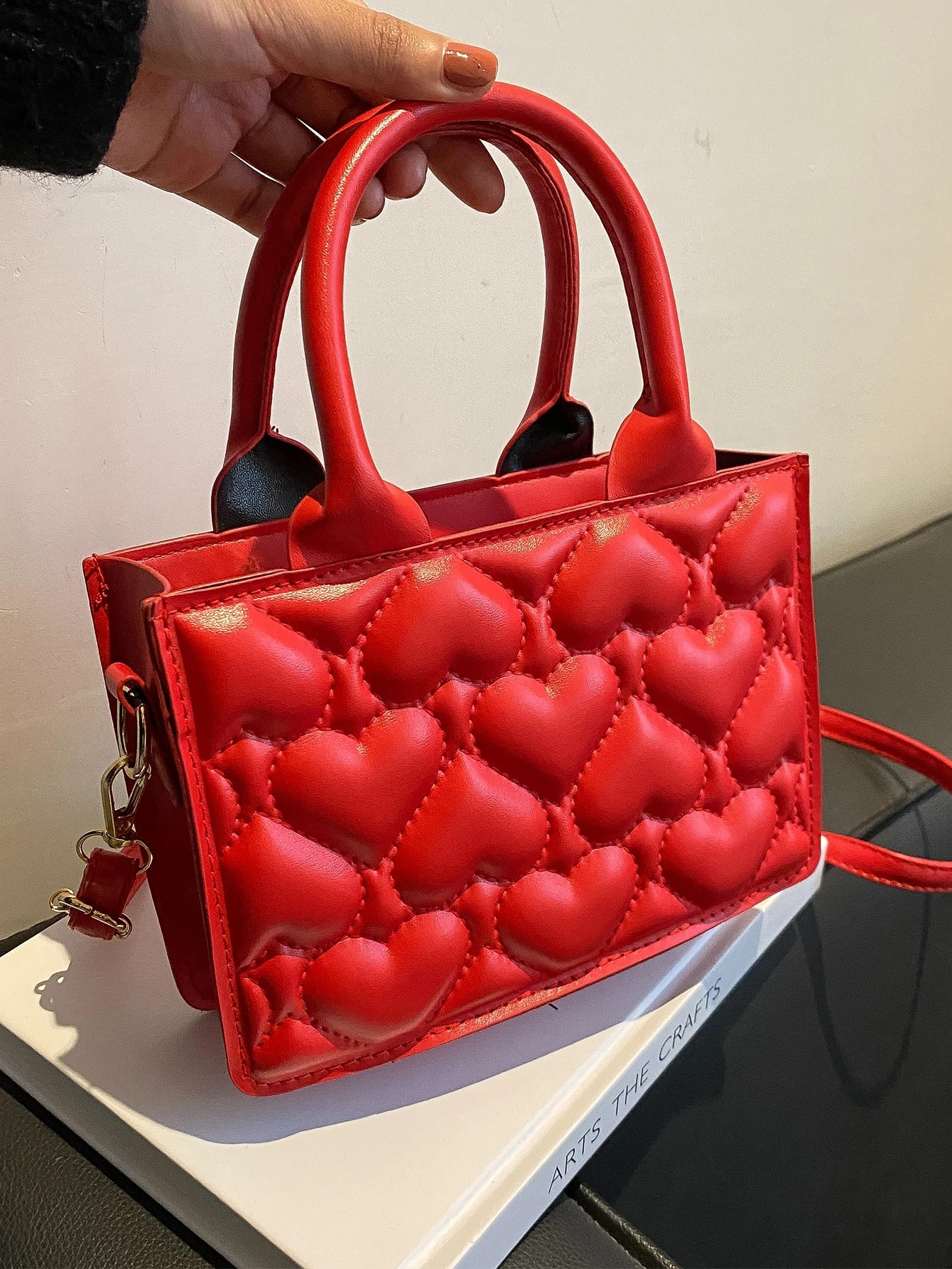 Heart Embossed Square Bag | SHEIN