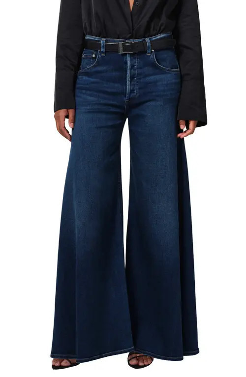Citizens of Humanity Amari High Waist Wide Leg Jeans in Regatta at Nordstrom, Size 28 | Nordstrom