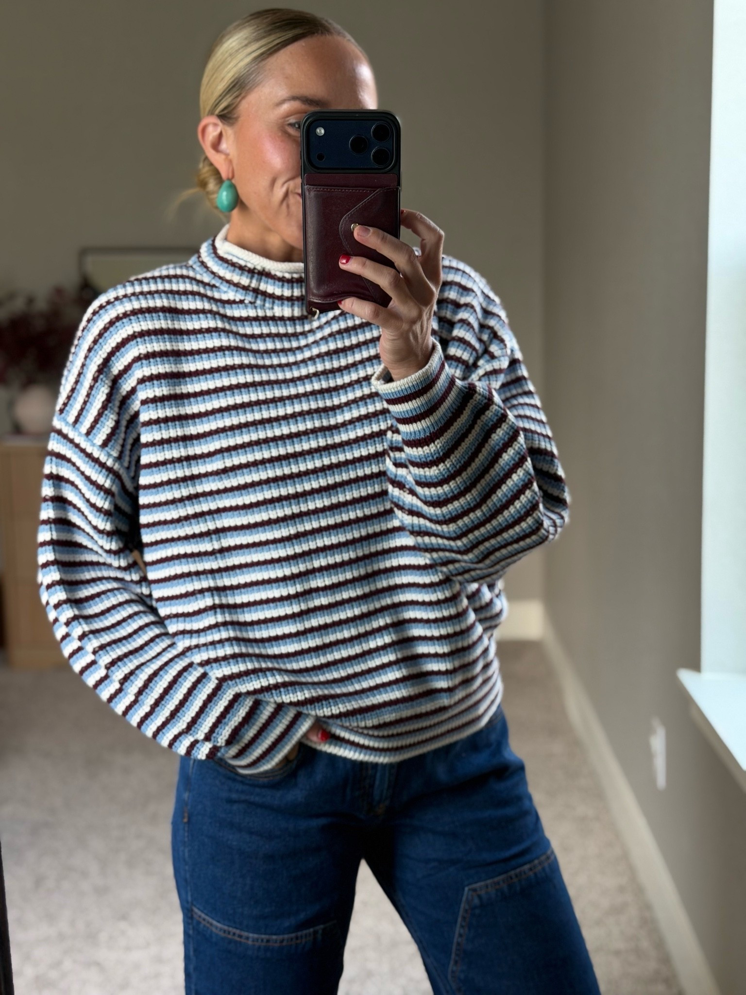 These stripes scream the 90’s and i’m obsessed! 

I am a size small top and 2 or 26 bottoms.

#LTKgrwm #LTKmomlife #LTKootd