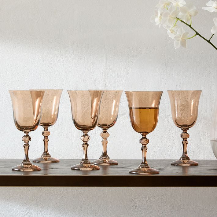Estelle Colored Glass Regal Goblet Glass (Set of 6) | West Elm (US)