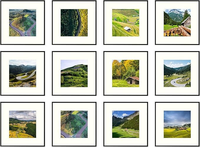 Frametory, Modern Metallic Aluminum Matte Photo Frame with Ivory Mat for Picture & Real Glass, Ga... | Amazon (US)