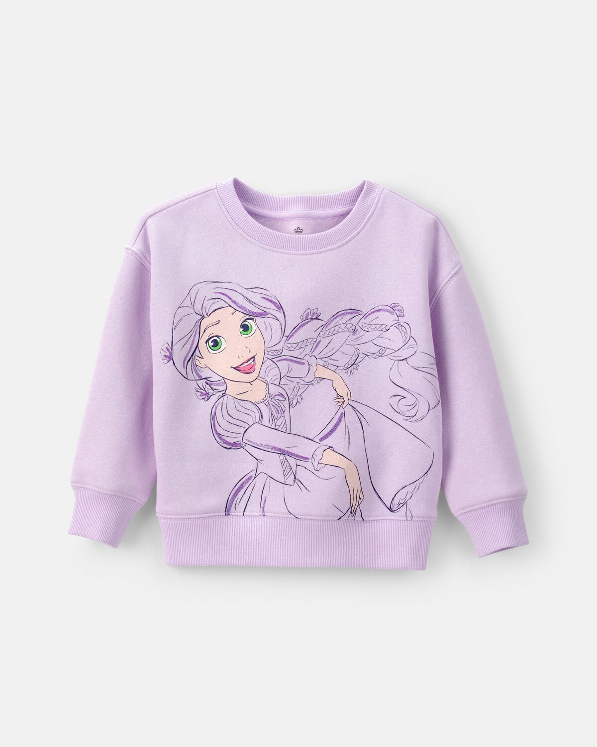 Toddler Girl Disney© Rapunzel Fleece Pullover Sweatshirt - Purple | Carter's Inc