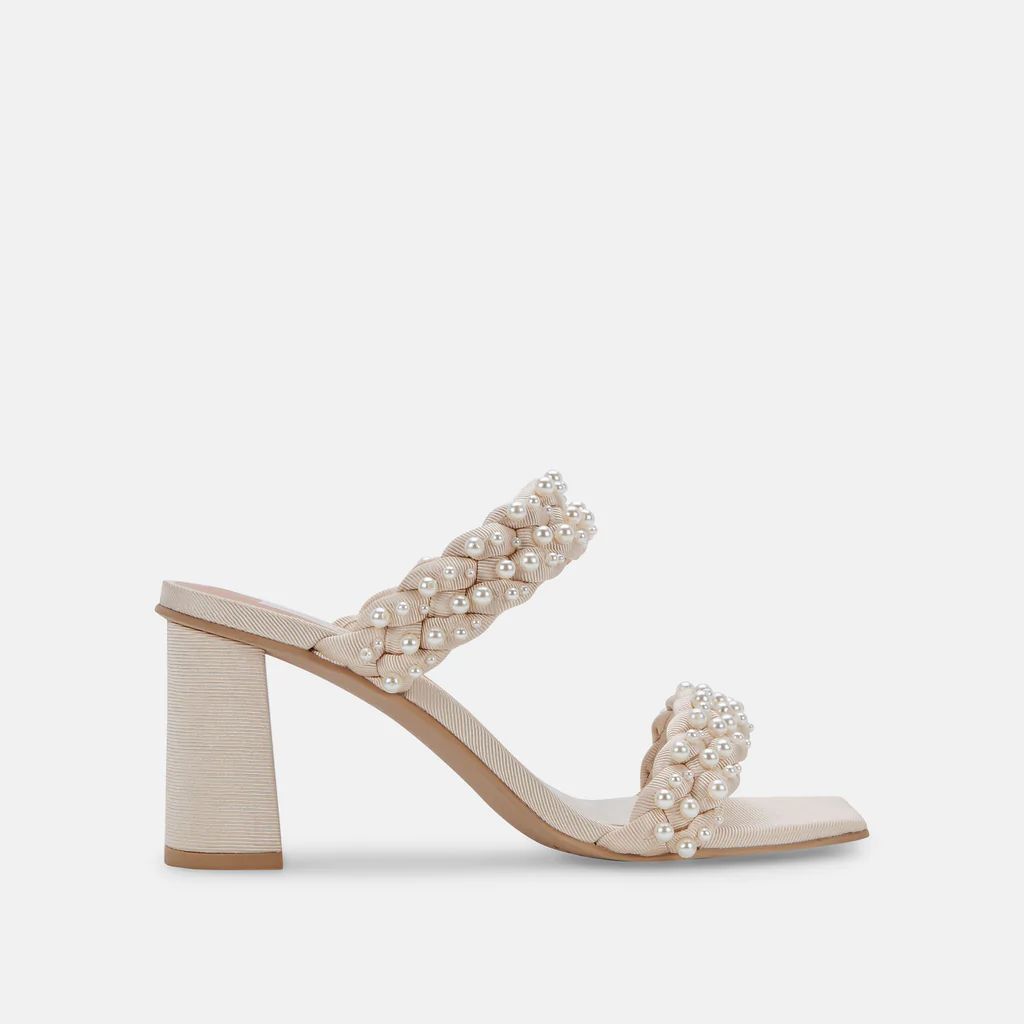 PAILY PEARL HEELS VANILLA PEARLS | DolceVita.com