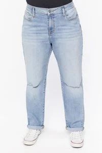 Plus Size Distressed Baggy Jeans | Forever 21 (US)