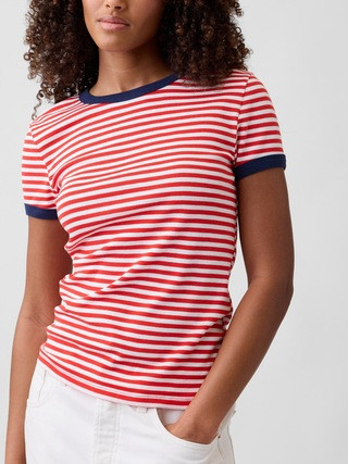 Modern Ribbed Crewneck T-Shirt | Gap Factory