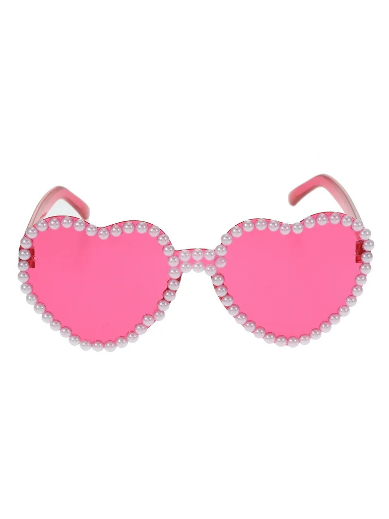 Way to Celebrate Valentine's Day Pink Heart Glasses , 1 Piece | Walmart (US)