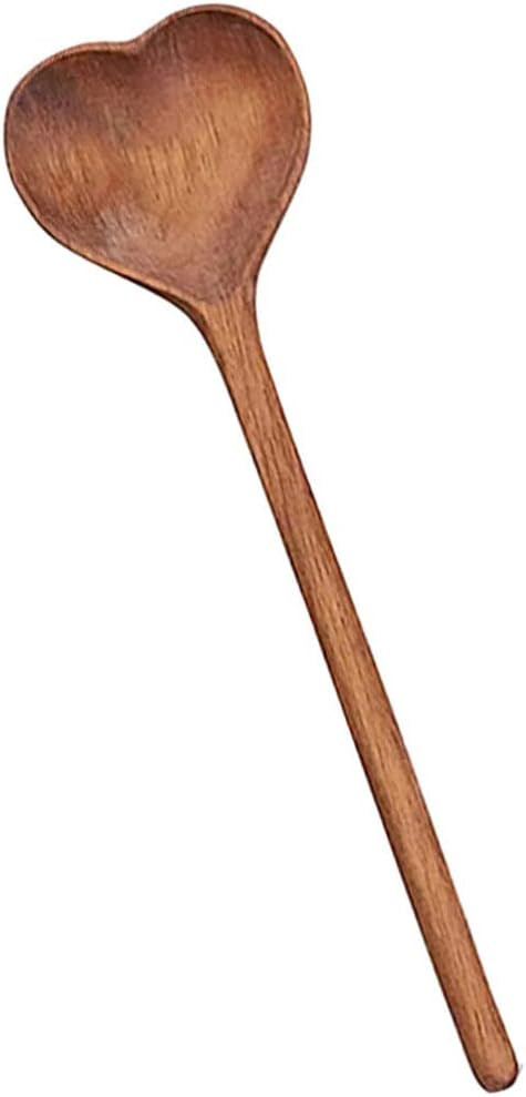 UPKOCH Bamboo Heart Shaped Wooden Spoon Long Handle Wooden Kitchen Utensils Wooden Serving Mixing... | Amazon (US)