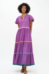 V-Neck Maxi- Solid Purple | Oliphant Design