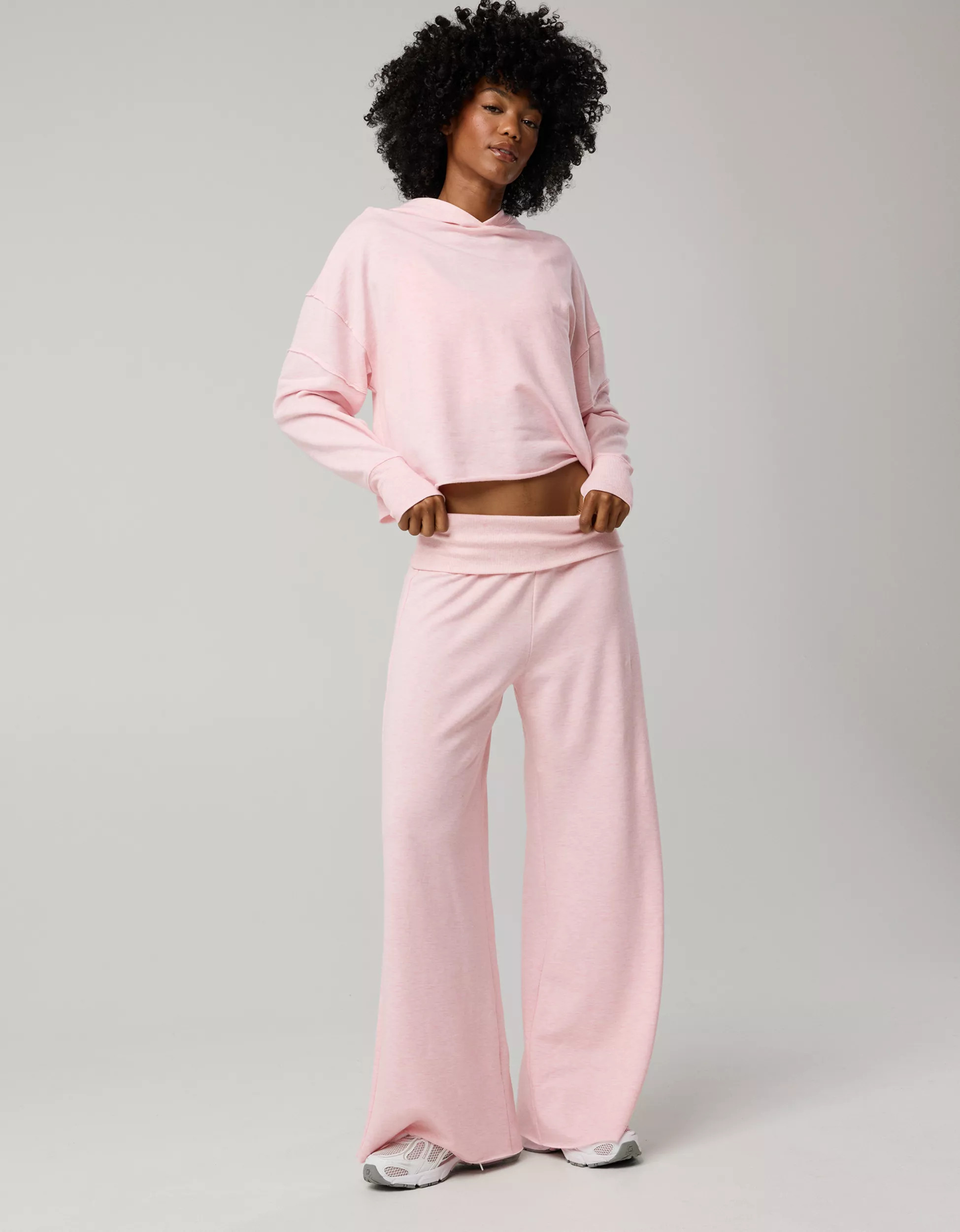 OFFLINE By Aerie OTT Fleece Super Wide Leg Foldover Pant | Aerie
