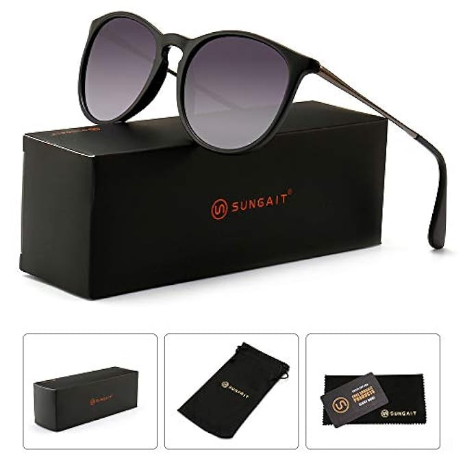 SUNGAIT Vintage Round Sunglasses for Women Classic Retro Designer Style | Amazon (US)