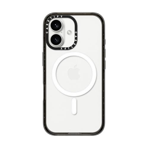 CASETiFY Impact iPhone 16 Case [4X Military Grade Drop Tested / 8.2ft Drop Protection/Compatible with Magsafe] - Clear Black | Amazon (US)