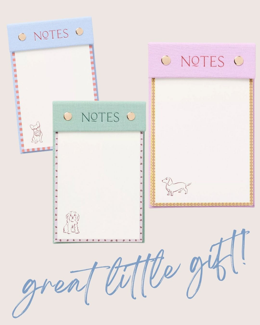 great little gift! love these dog icon fabric bound notepads-available in frenchie, daschund, or doodle! 

 #LTKGiftGuide #LTKHoliday