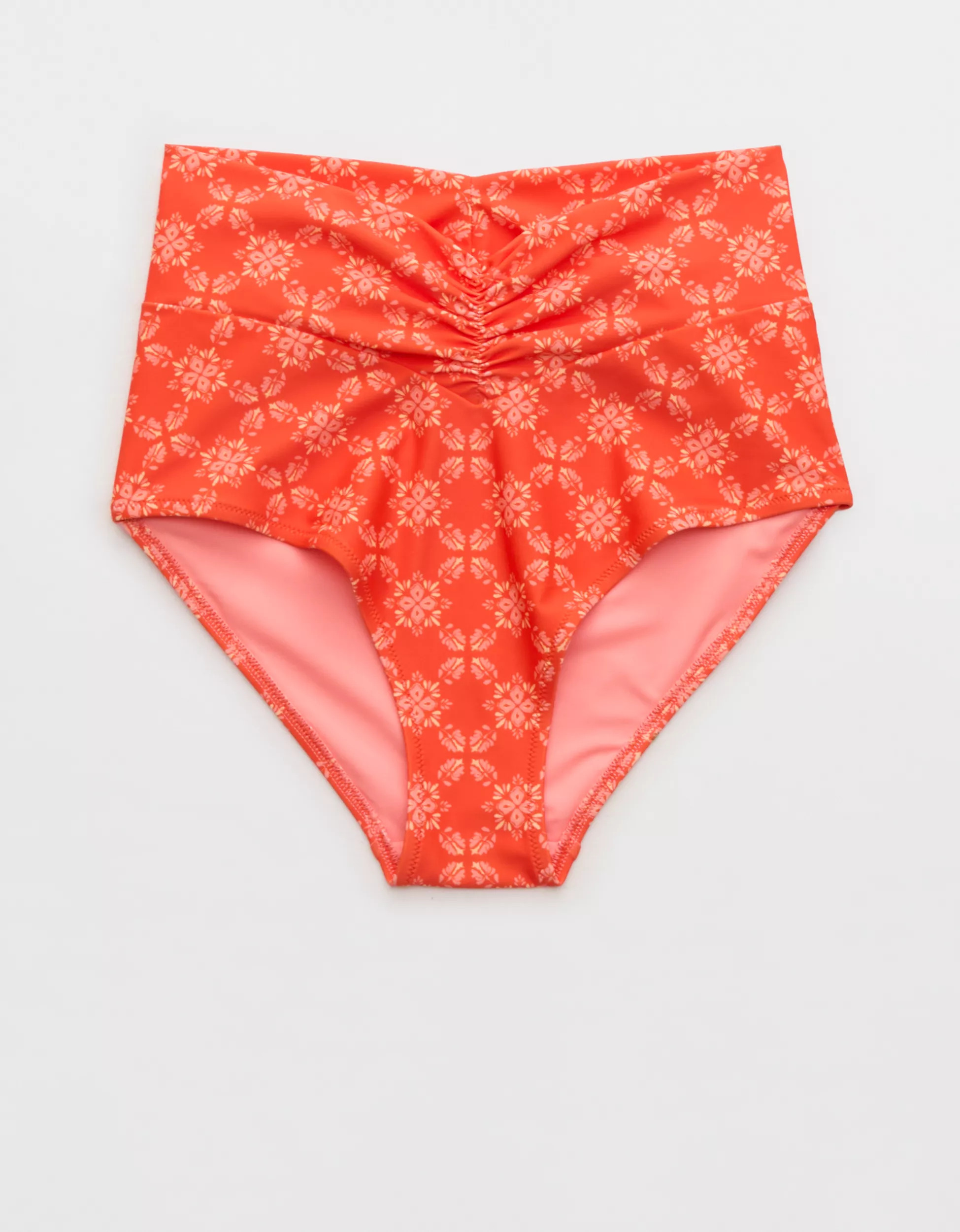 Aerie Ruched High Waisted Full Coverage Bikini Bottom | Aerie