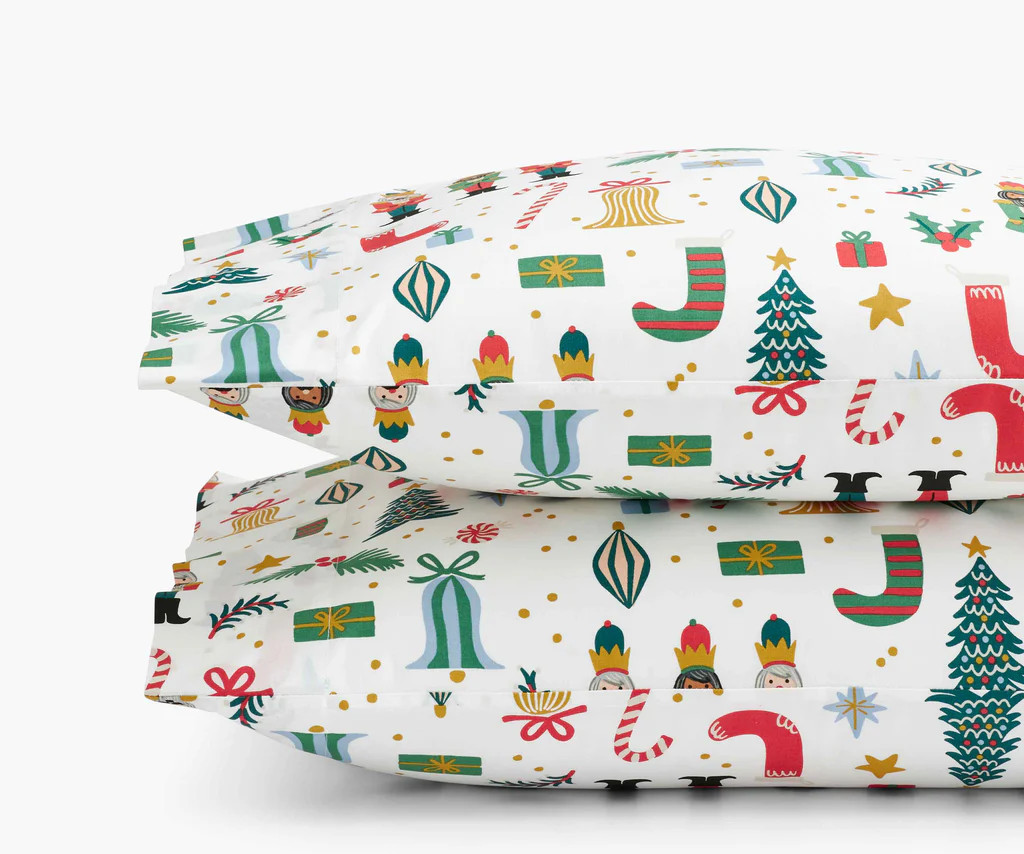Percale Pillowcases - Nutcracker | Rifle Paper Co.
