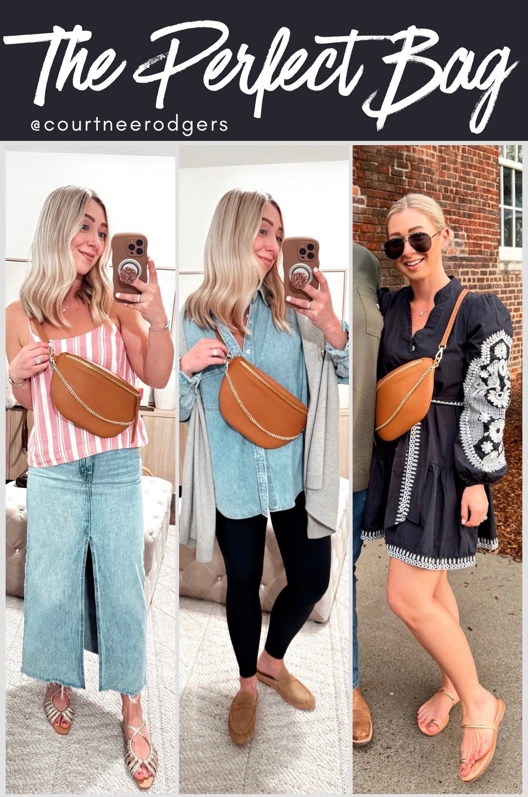 Loving this Gigi New York bag! 

•Dress size small, 
•bag 15% OFF with code: LTK15
•denim shirt size XS (runs big)
•striped tank size small 

Date night, spring dresses, Gigi New York 

#LTKSaleAlert #LTKPetite #LTKdayinmylife
