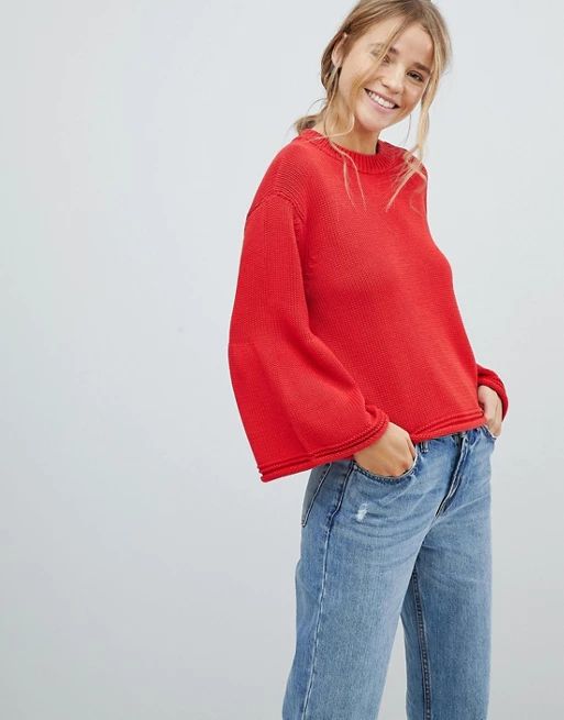 Only Sana Bell Sleeved Knit Sweater | ASOS US