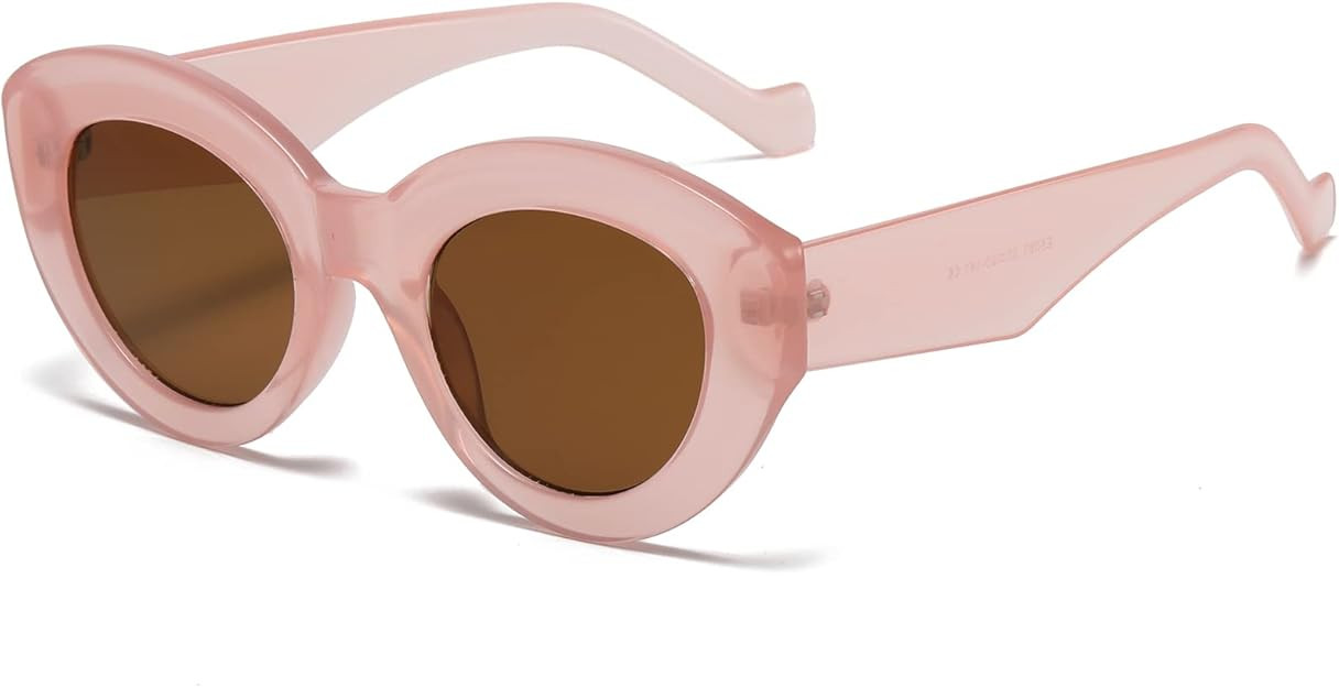 AIEYEZO Oversized Cat Eye Sunglasses for Women Cute Oval Thick Frame Cateye Sun Glasses Chic Retr... | Amazon (US)