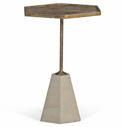 Gabby Lucinda Hollywood Regency Honeycomb Marble Side Table | Kathy Kuo Home